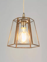 John Lewis John Lewis Timeless Lantern Shade Brass Ceiling Lamp Shade 13.5x16x16cm- Buy online at McGrocer