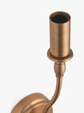 John Lewis Elk wall light fitting in matt antique brass, imported from the UK