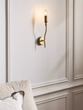 John Lewis Elk wall light fitting in matt antique brass, imported from the UK