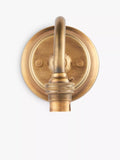 John Lewis Pompion swan neck wall light aged brass, imported from the UK