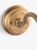 John Lewis Pompion swan neck wall light aged brass, imported from the UK