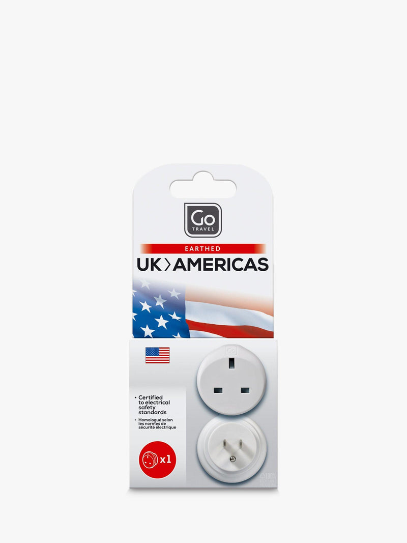Go Travel UK-USA travel adaptor compact design - British product