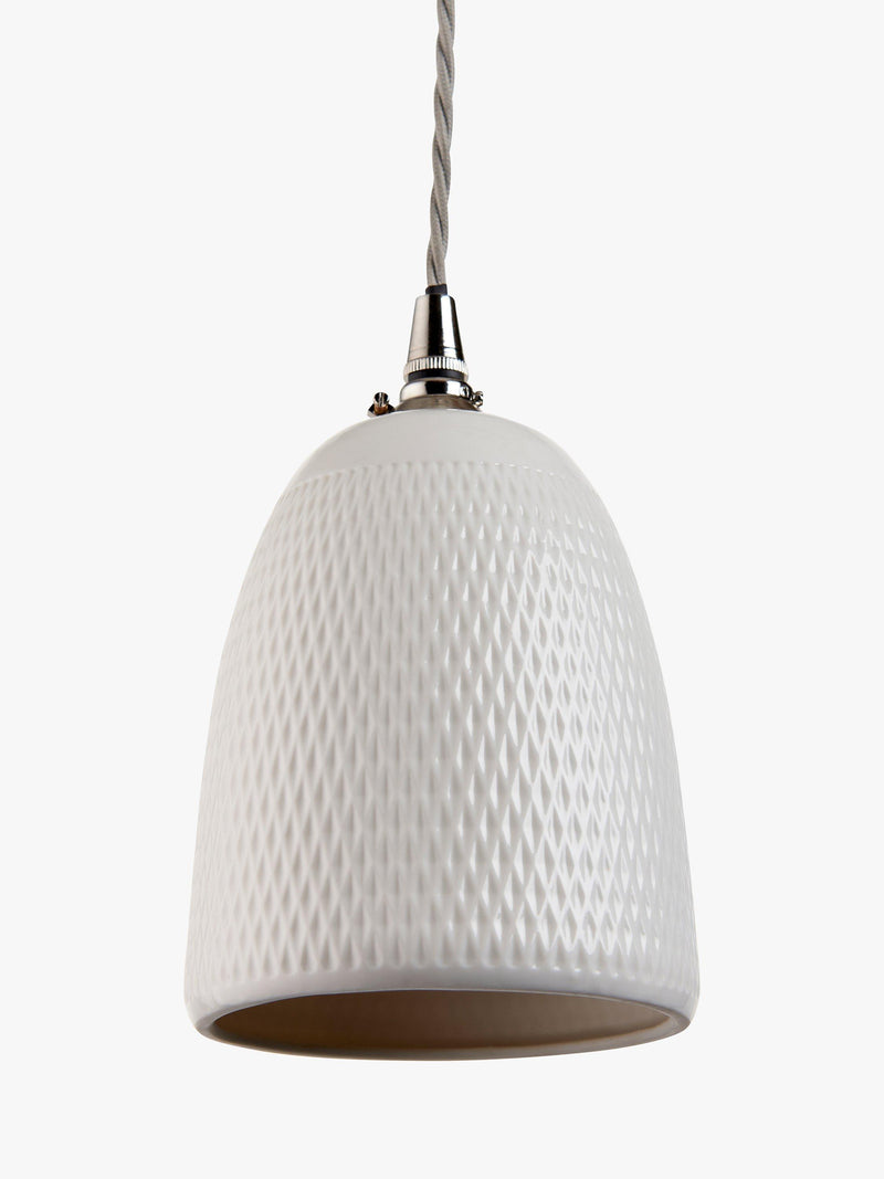 John Lewis textured porcelain lamp shade white (British brand)