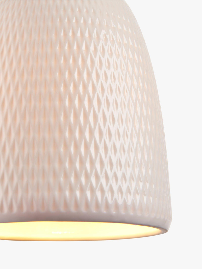 John Lewis textured porcelain lamp shade white (British brand)