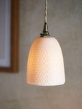 John Lewis textured porcelain lamp shade white (British brand)