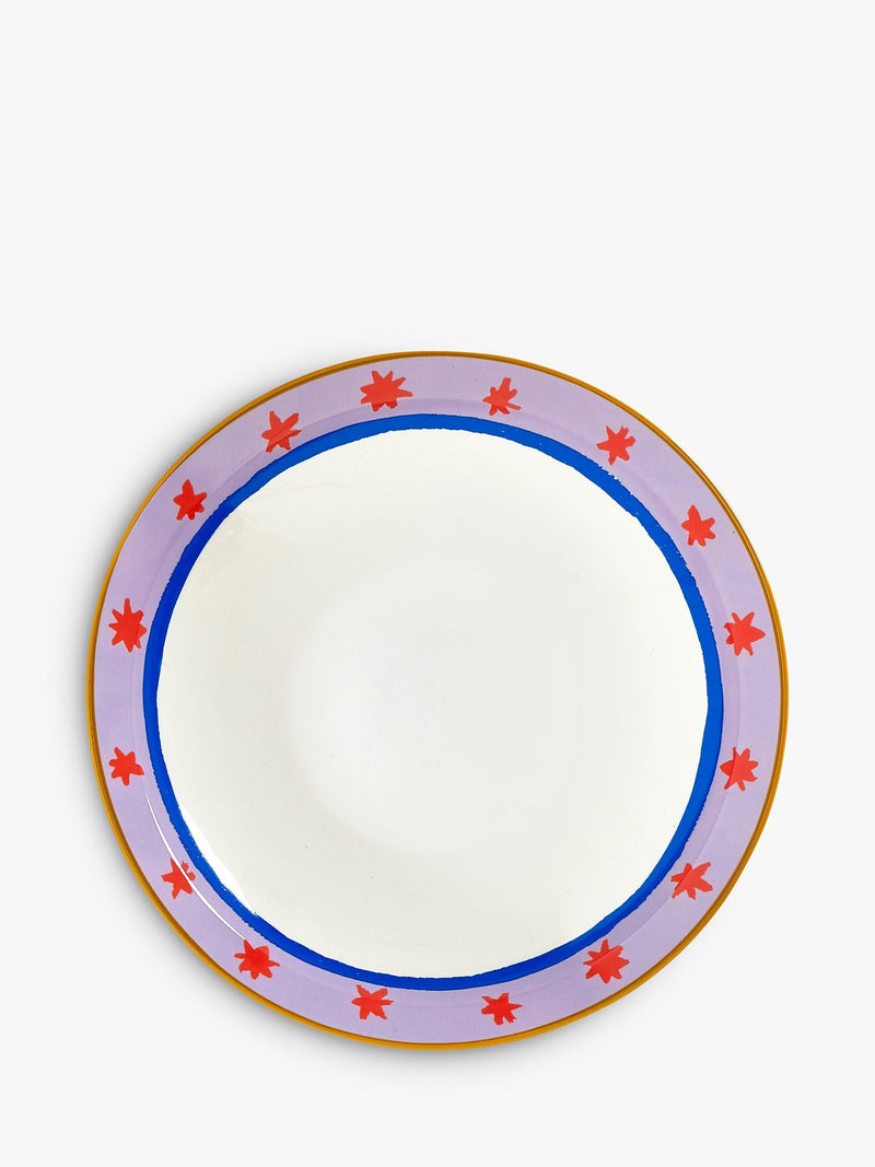 Eleanor Bowmer stoneware pasta bowl in multi, 22.5cm - British product