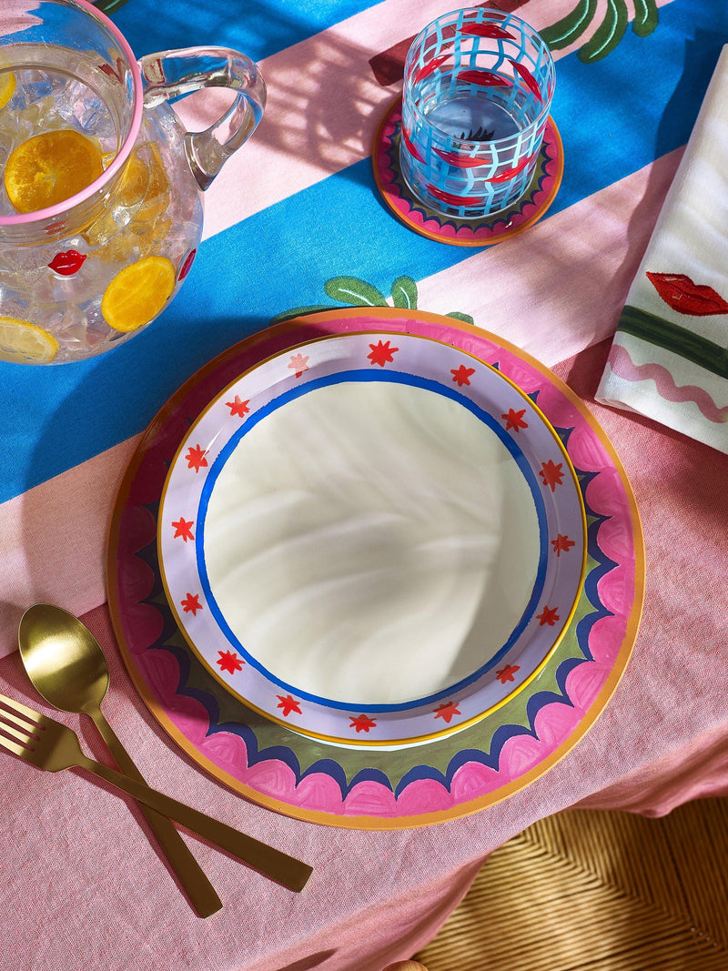 Eleanor Bowmer stoneware pasta bowl in multi, 22.5cm - British product