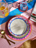Eleanor Bowmer stoneware pasta bowl in multi, 22.5cm - British product