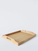 John Lewis Large Oak Wood Serving Tray with Handles, FSC-Certified- Buy online at McGrocer