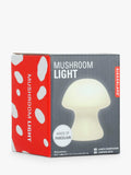Kikkerland small cordless mushroom-shaped porcelain table light in white, UK version