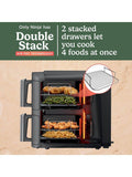 Ninja Double Stack XL 2-Drawer Air Fryer in Grey, imported from the UK