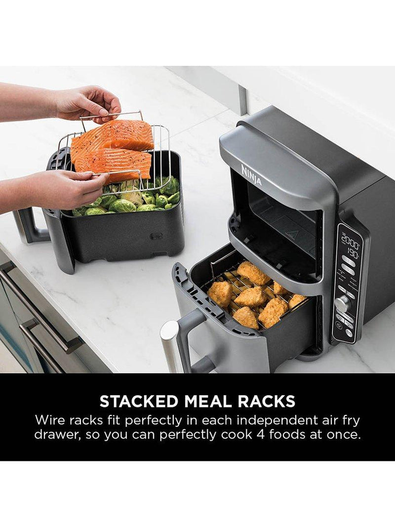 Ninja Double Stack XL 2-Drawer Air Fryer in Grey, imported from the UK
