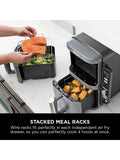 Ninja Double Stack XL 2-Drawer Air Fryer in Grey, imported from the UK