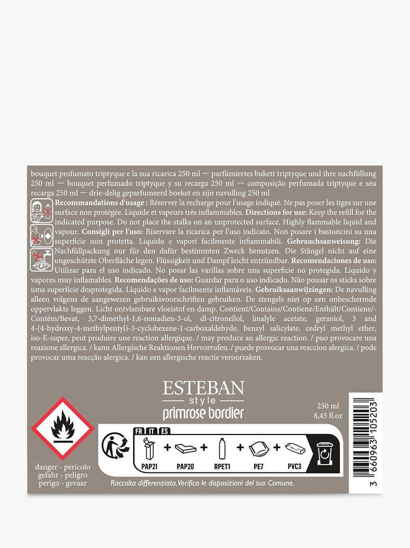 Esteban neroli scented bouquet triptyque reed diffuser 250ml - British product