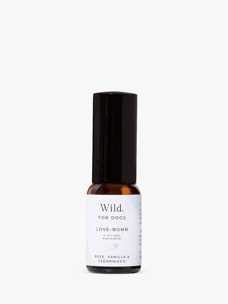 Wild For Dogs Love Bomb dog fragrance with natural ingredients (British brand)