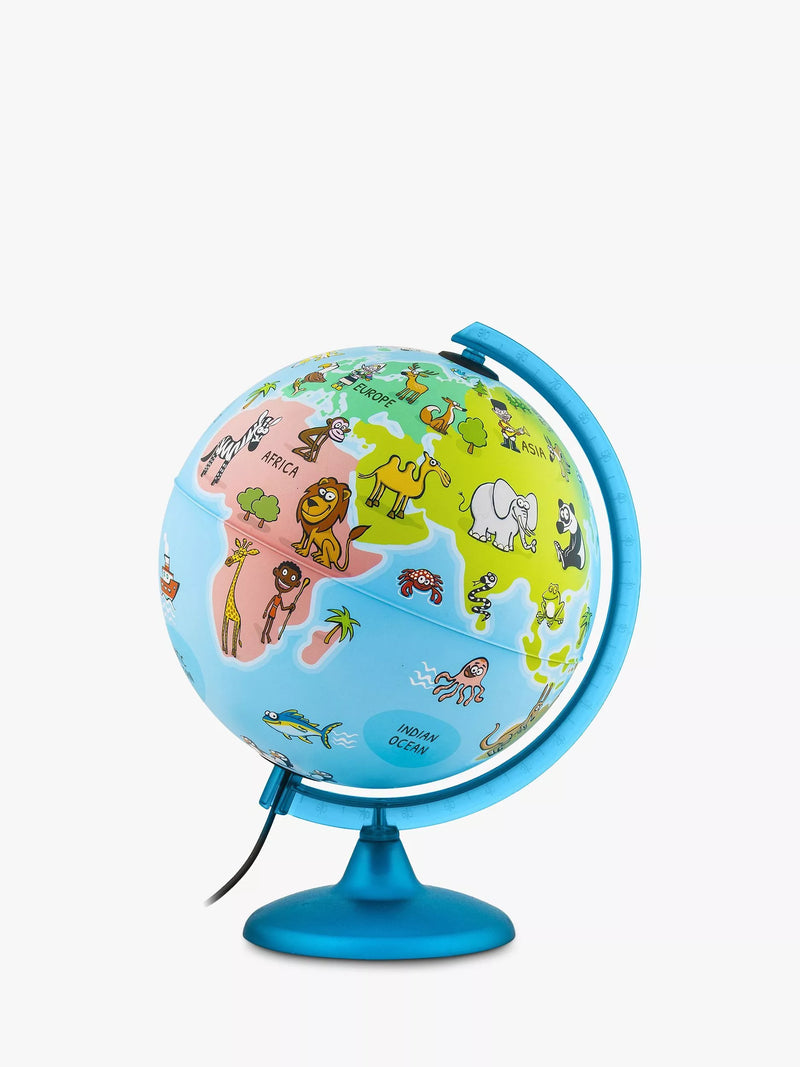 Nova Rico illuminated globe with animal illustrations multi (British brand)