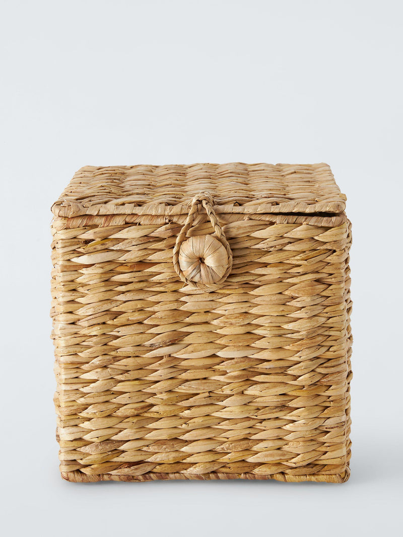 John Lewis Bulrush Lidded Storage Basket, Small