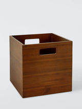 John Lewis John Lewis Mid-Century Timber Storage Box Medium Brown- Buy online at McGrocer