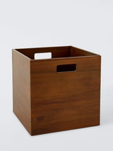 John Lewis John Lewis Mid-Century Timber Storage Box Large Brown- Buy online at McGrocer