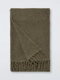 John Lewis Mohair Effect Plain Throw - Slate Blue