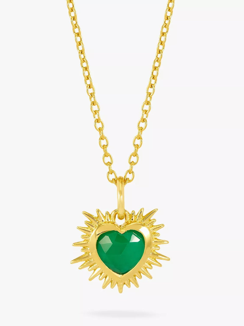 Rachel Jackson London Personalised Electric Love Birthstone Heart Necklace