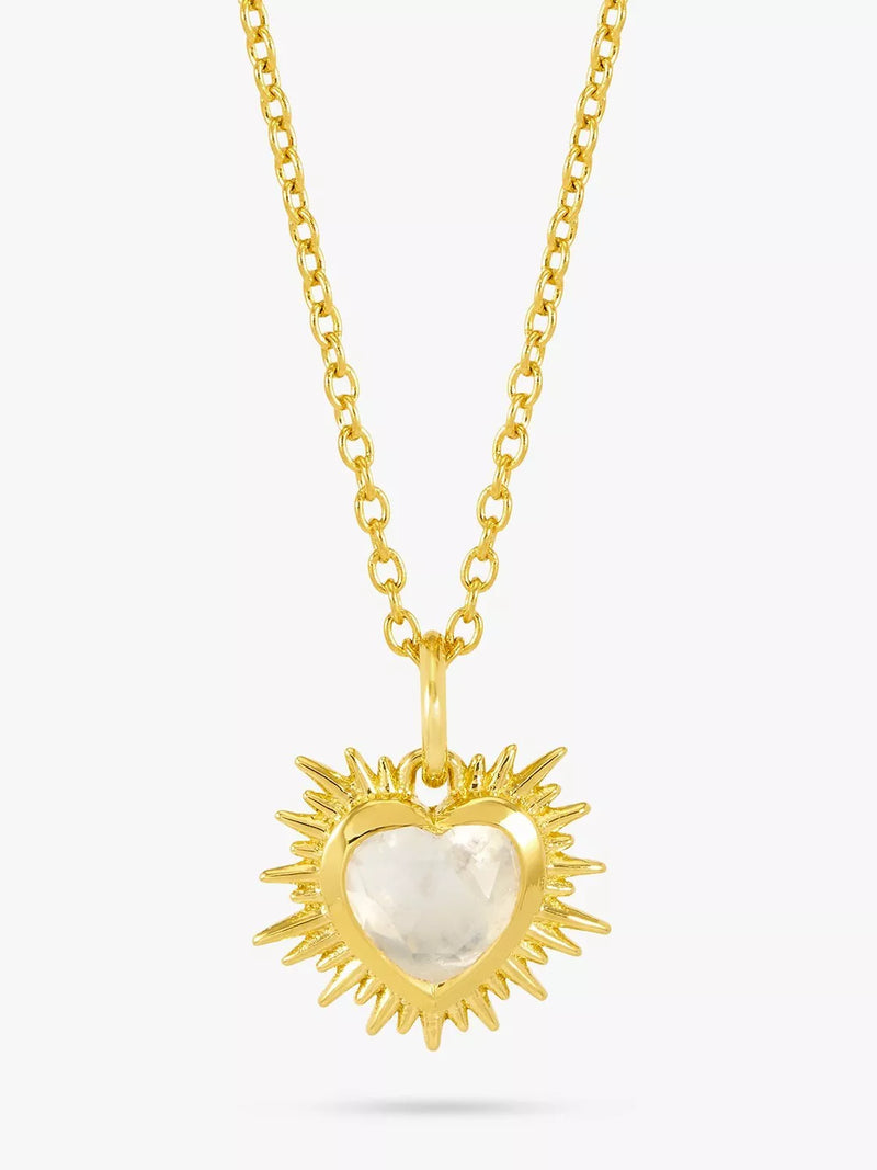 Rachel Jackson London Personalised Electric Love Birthstone Heart Necklace