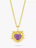 Rachel Jackson London Personalised Electric Love Birthstone Heart Necklace