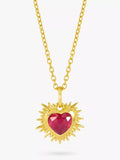 Rachel Jackson London Personalised Electric Love Birthstone Heart Necklace