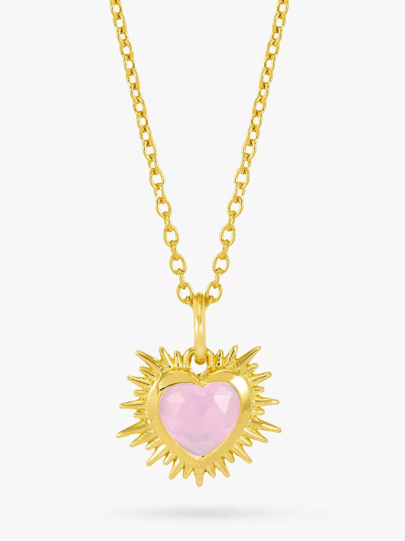 Rachel Jackson London Personalised Electric Love Birthstone Heart Necklace