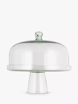 John Lewis nkuku Banjara Recycled Glass Dome Cake Stand 30cm Clear- Buy online at McGrocer