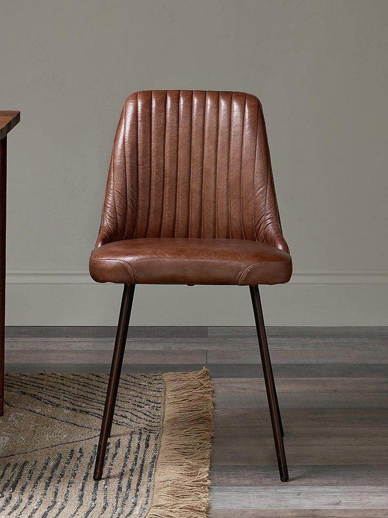 nkuku Harsha leather dining chair, UK version