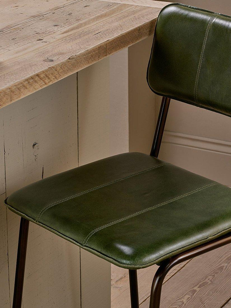 nkuku Ukari leather counter chair, imported from the UK