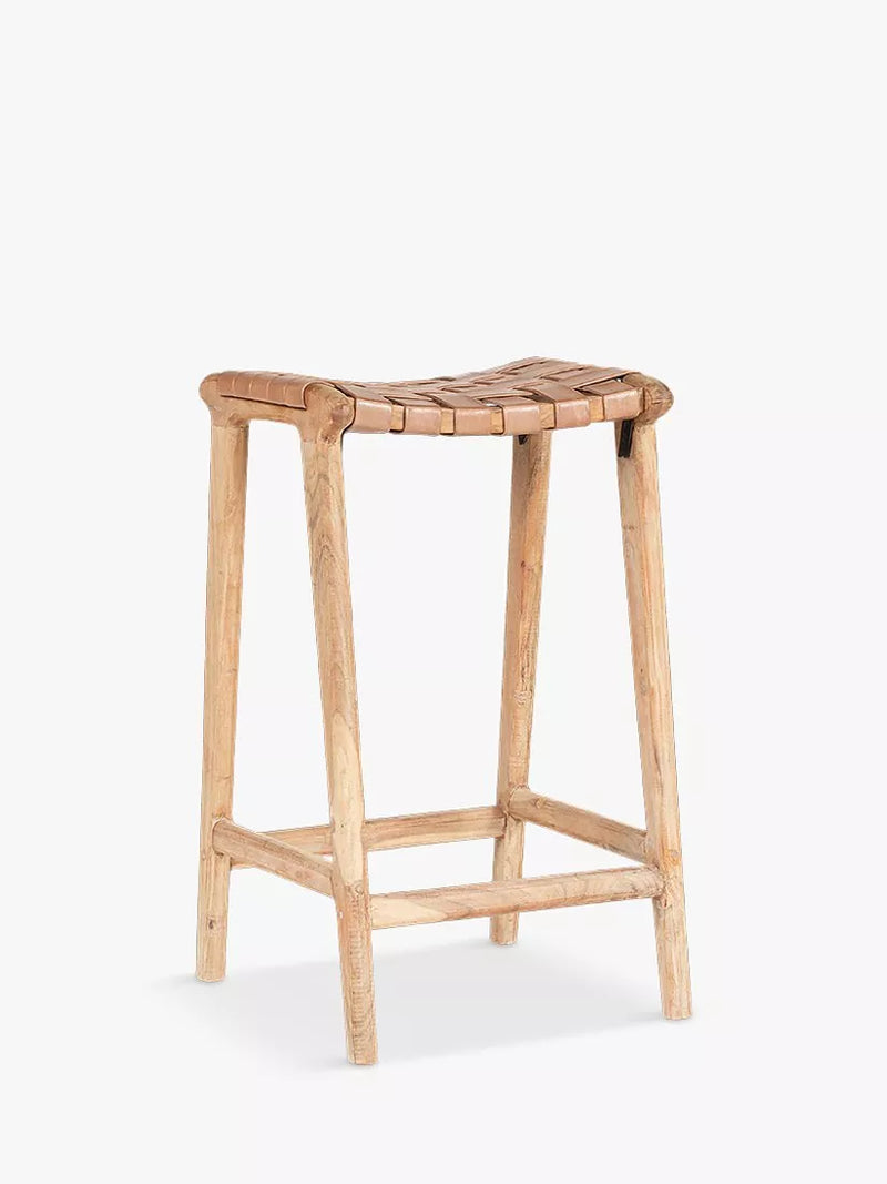 nkuku Adembi Goat Leather Counter Stool (British brand)