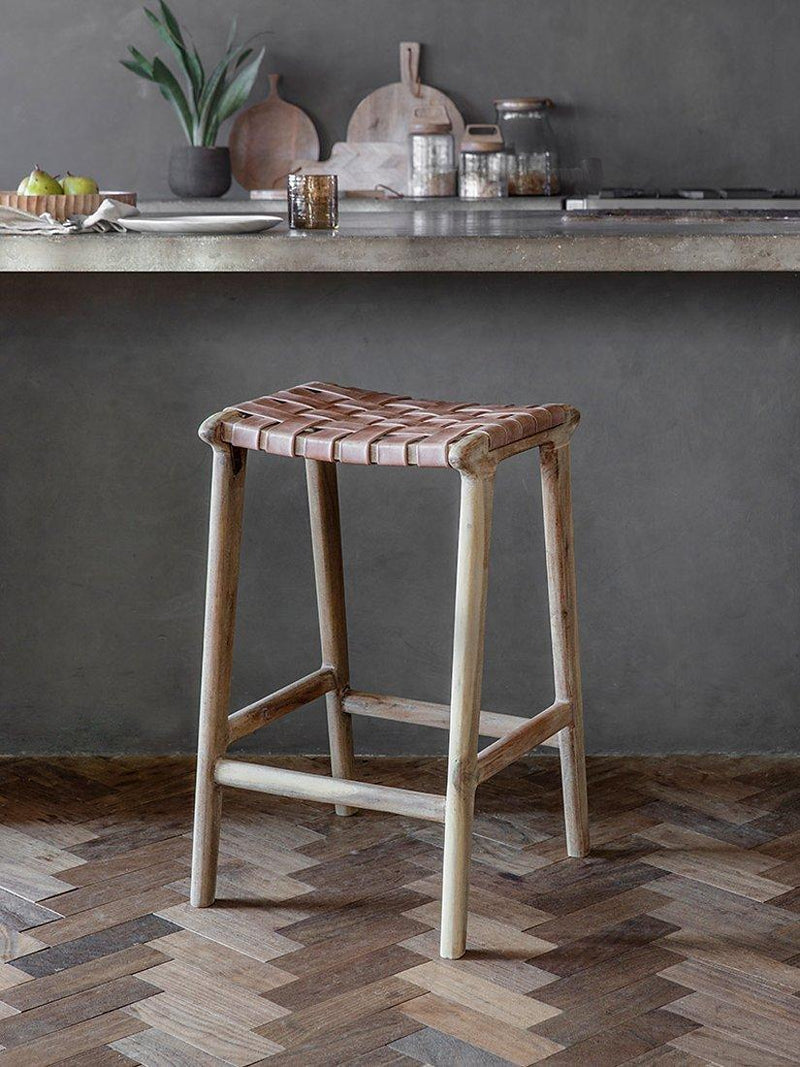 nkuku Adembi Goat Leather Counter Stool (British brand)