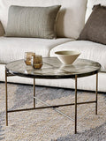nkuku Aluva glass coffee table round 74cm (British brand)