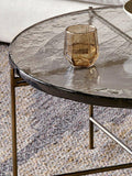 nkuku Aluva glass coffee table round 74cm (British brand)