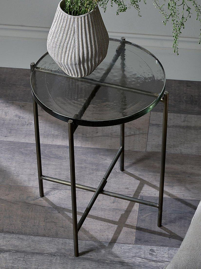 nkuku Aluva glass side table - British product