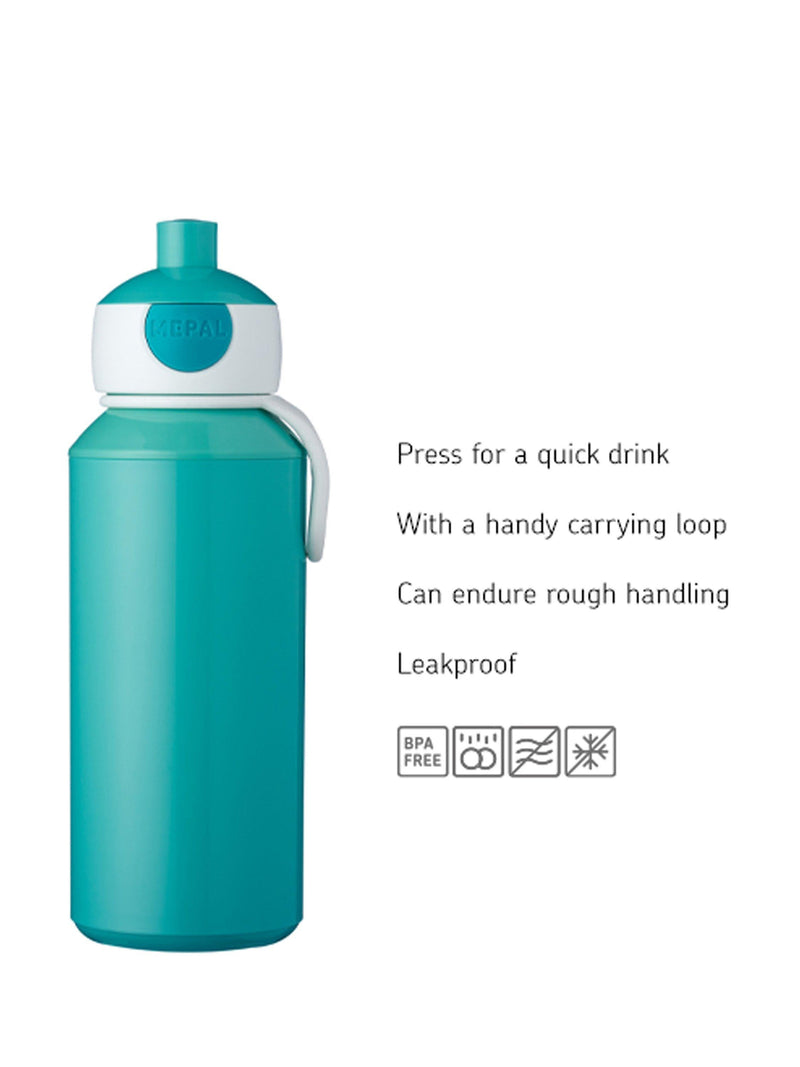 Mepal Disney Cars Leakproof Pop-Up Drinks Bottle, 400ml, Red/Multi