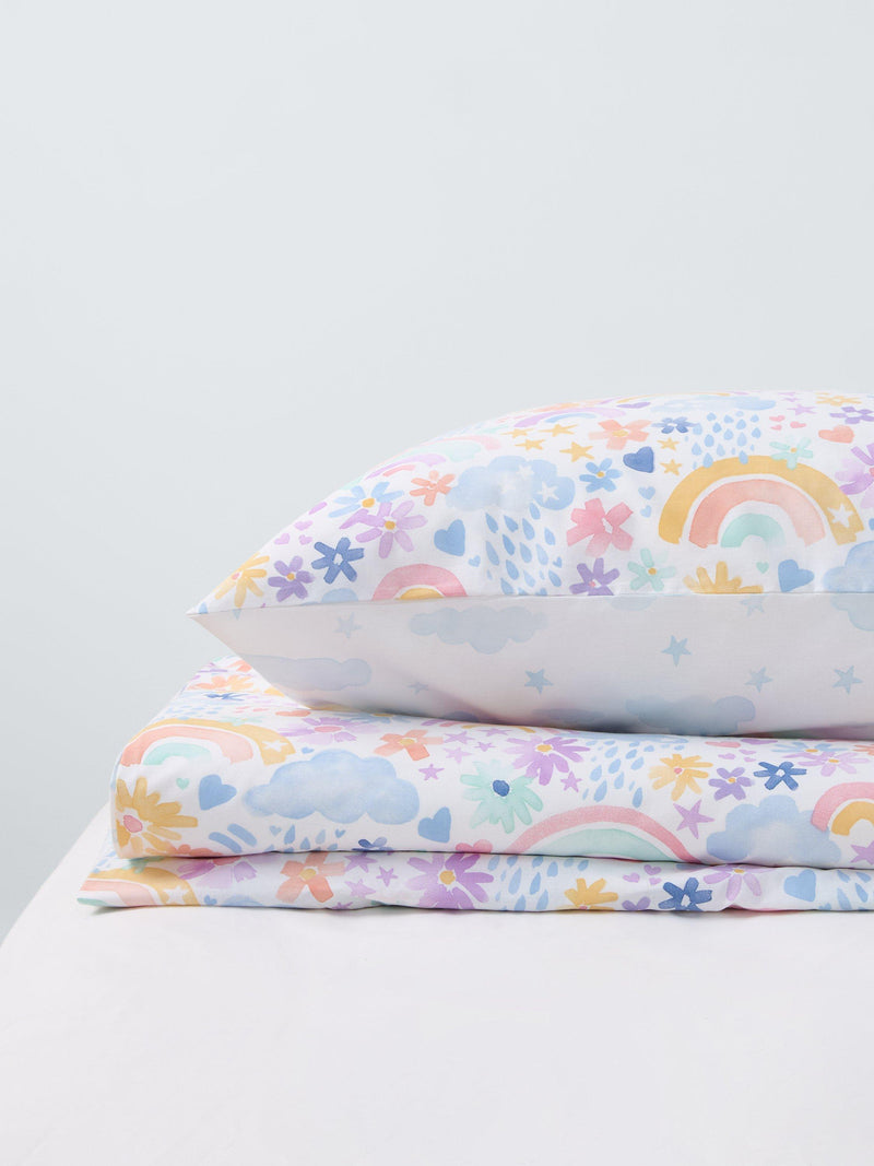 John Lewis kids rainbow star duvet set single (British brand)