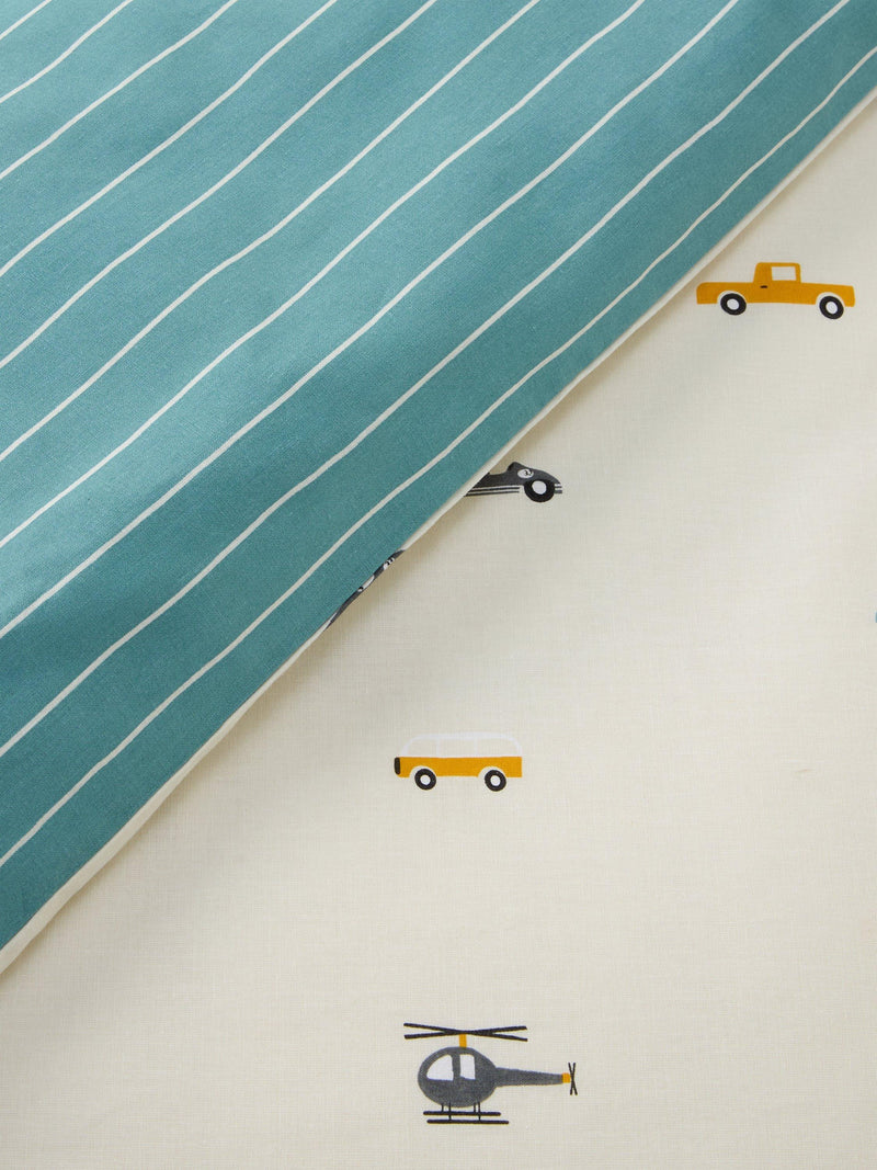 John Lewis Transport reversible duvet cover set, single size (British brand)