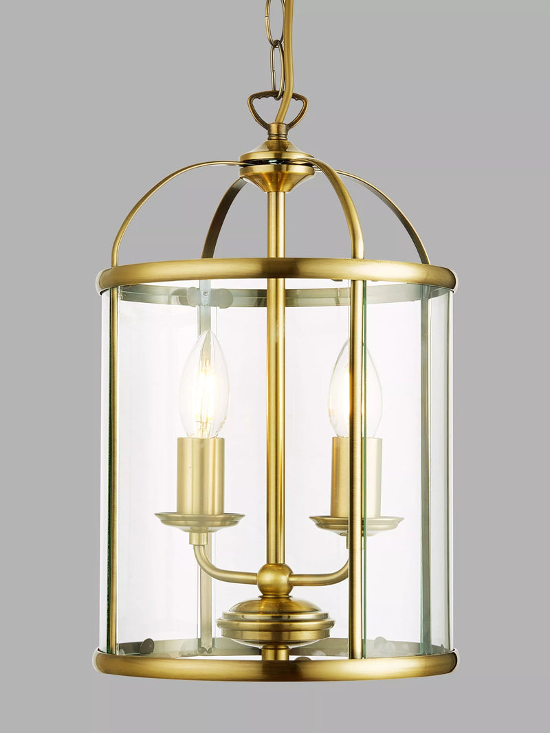 John Lewis Walker 2 light ceiling lantern in antique finish (British brand)