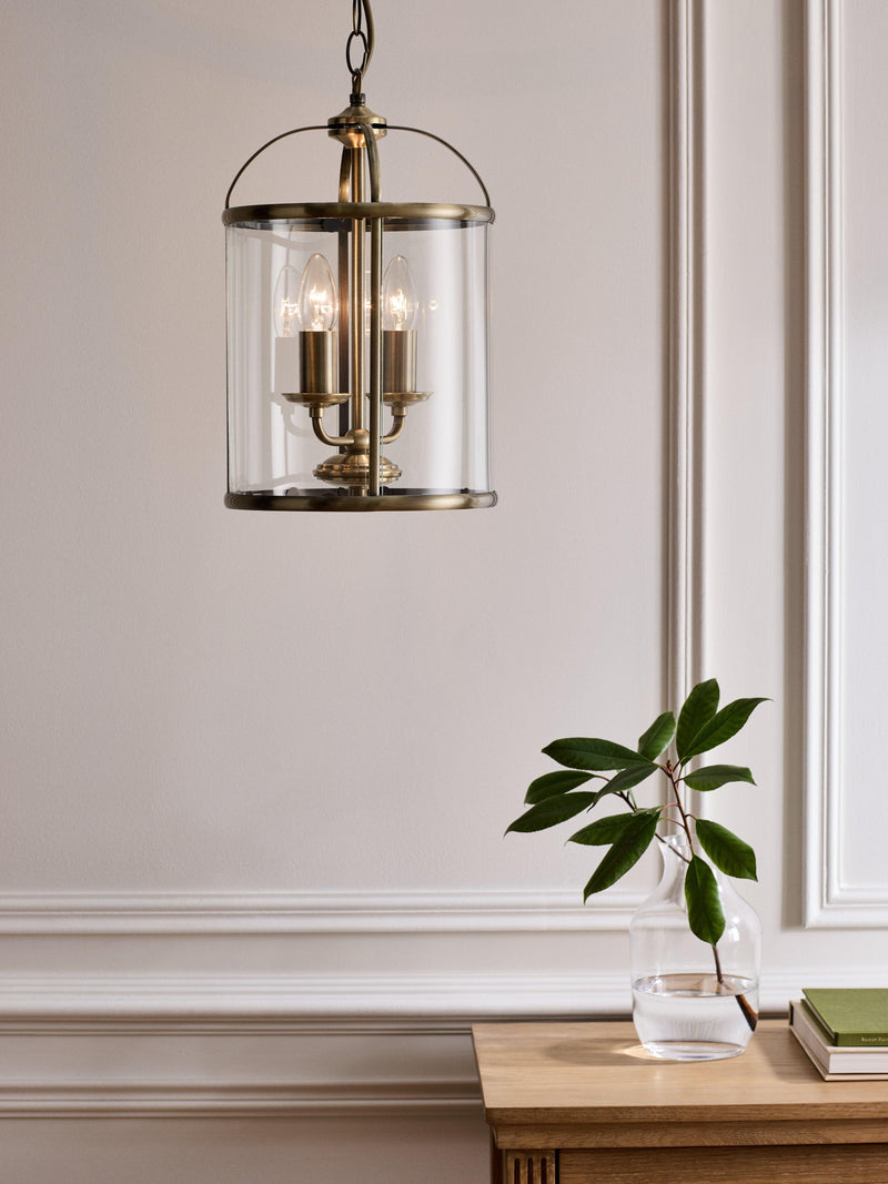 John Lewis Walker 2 light ceiling lantern in antique finish (British brand)