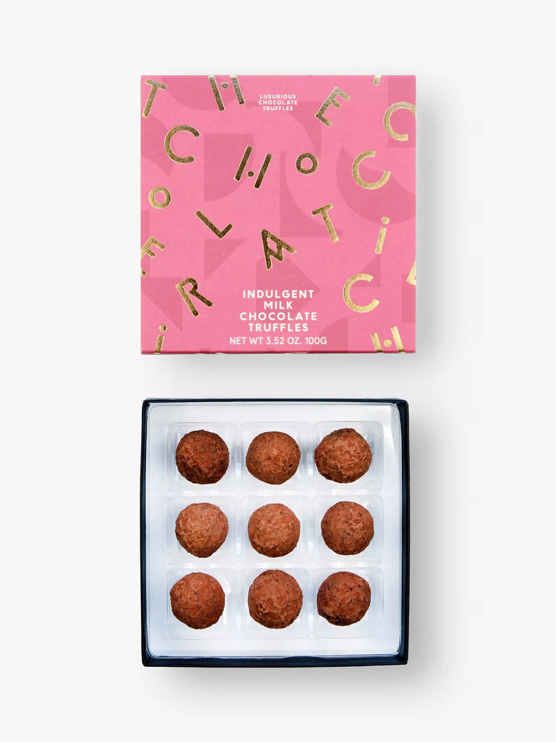 The Chocolatier indulgent milk chocolate truffles dusted in cocoa powder 100g (British brand)