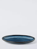 John Lewis reactive glaze blue stoneware dinner plate 27.4cm (British brand)