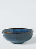 John Lewis stoneware cereal bowl blue reactive glaze 16cm, imported from the UK