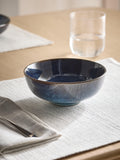 John Lewis stoneware cereal bowl blue reactive glaze 16cm, imported from the UK