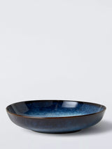 John Lewis John Lewis Iver Reactive Glaze Stoneware Pasta Bowl, Blue, 22cm- Buy online at McGrocer