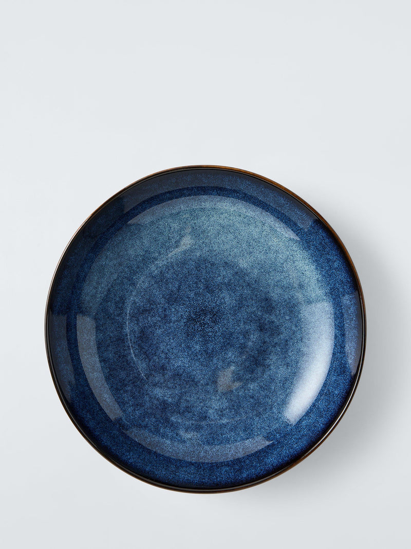 John Lewis reactive glaze pasta bowl 22cm blue, imported from the UK
