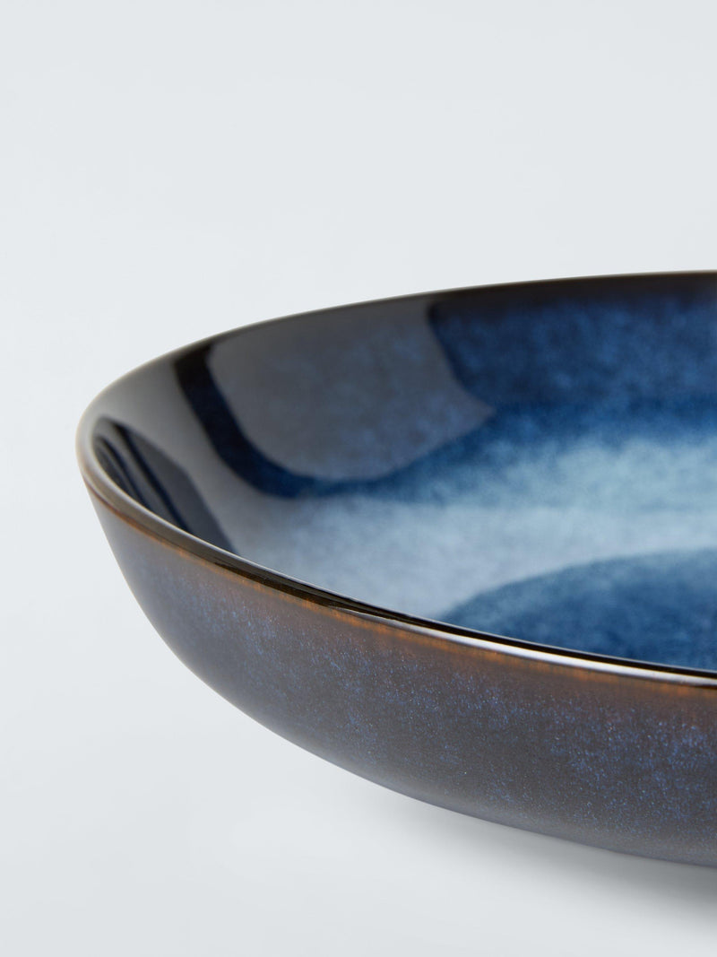 John Lewis reactive glaze pasta bowl 22cm blue, imported from the UK