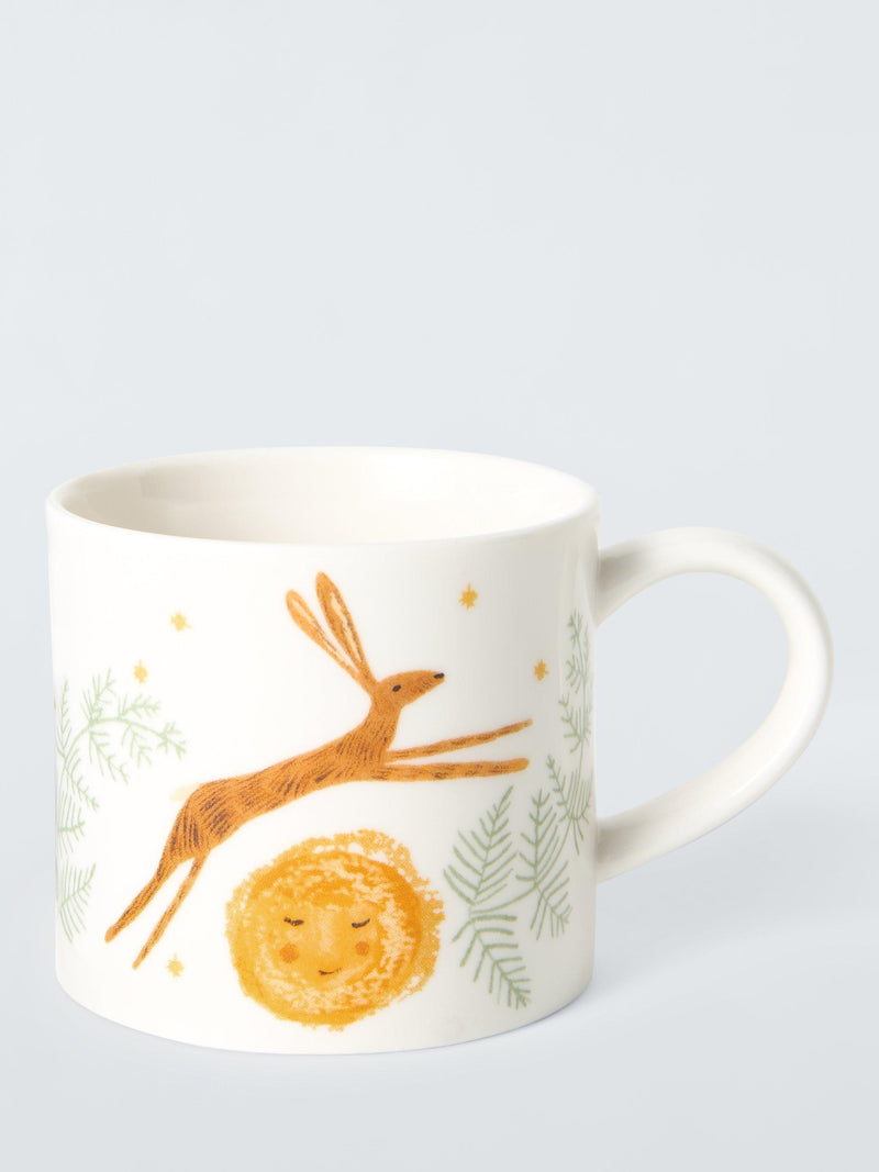 Children's Fine China Mug 180ml with Woodland Animal Dawn Dusk Design